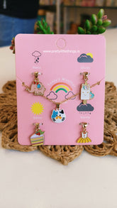 Kids Charms Pendants Sets (5 Charms & A Chain)